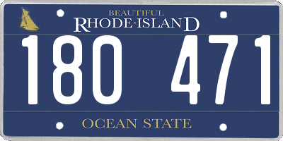 RI license plate 180471