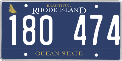 RI license plate 180474