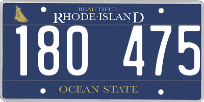 RI license plate 180475