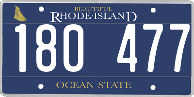 RI license plate 180477