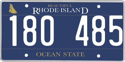 RI license plate 180485