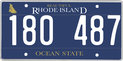 RI license plate 180487