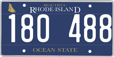 RI license plate 180488