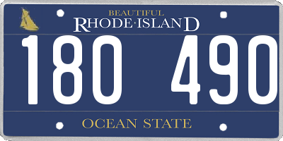 RI license plate 180490