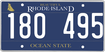 RI license plate 180495