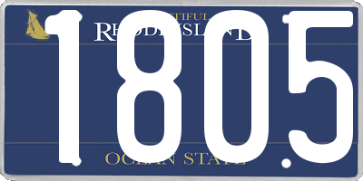 RI license plate 1805