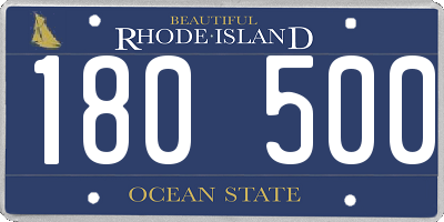 RI license plate 180500