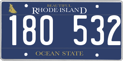 RI license plate 180532