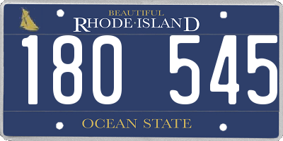 RI license plate 180545