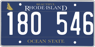 RI license plate 180546