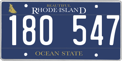 RI license plate 180547