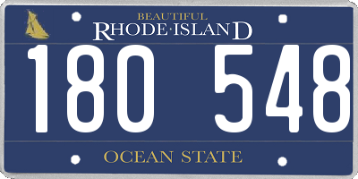 RI license plate 180548