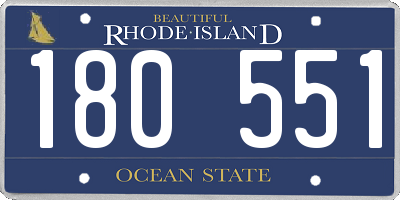 RI license plate 180551