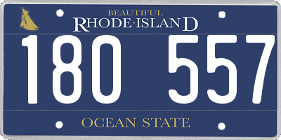 RI license plate 180557