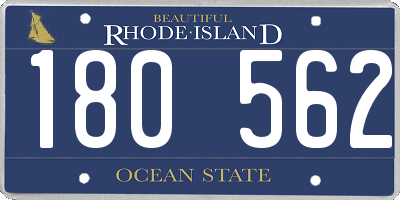 RI license plate 180562
