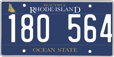 RI license plate 180564