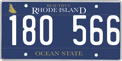 RI license plate 180566