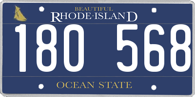 RI license plate 180568