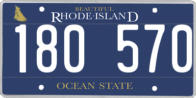 RI license plate 180570