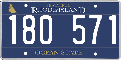 RI license plate 180571