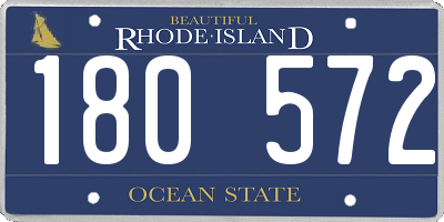 RI license plate 180572