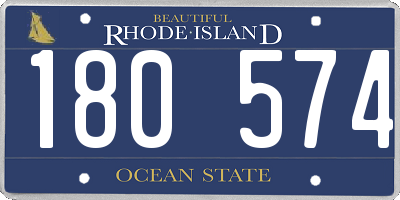 RI license plate 180574