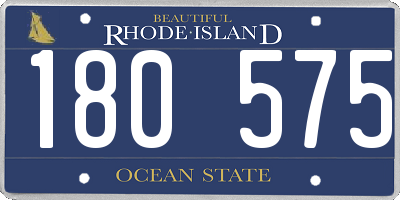 RI license plate 180575