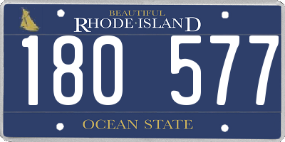 RI license plate 180577