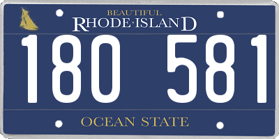 RI license plate 180581