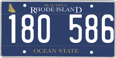 RI license plate 180586