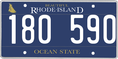 RI license plate 180590