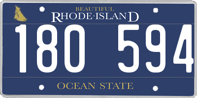 RI license plate 180594