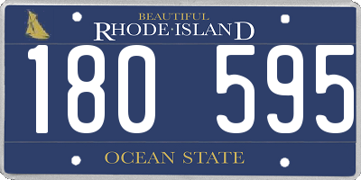 RI license plate 180595