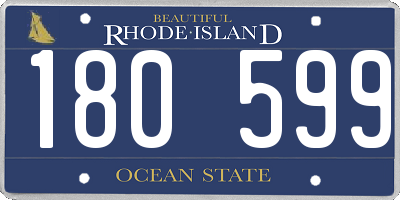 RI license plate 180599