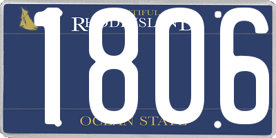 RI license plate 1806