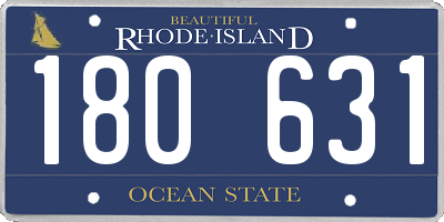 RI license plate 180631