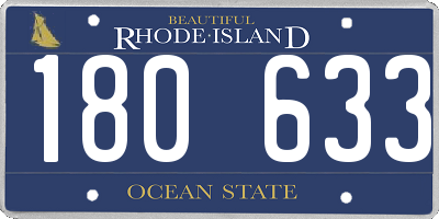 RI license plate 180633