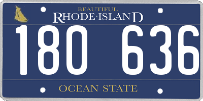 RI license plate 180636