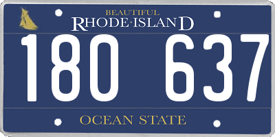 RI license plate 180637