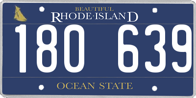 RI license plate 180639