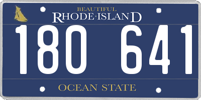 RI license plate 180641