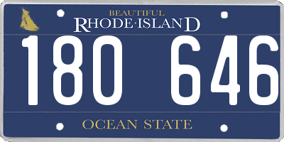 RI license plate 180646