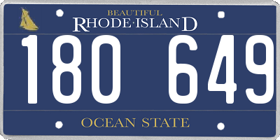 RI license plate 180649