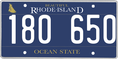 RI license plate 180650