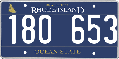 RI license plate 180653