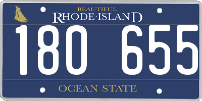 RI license plate 180655