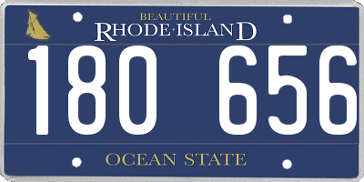 RI license plate 180656