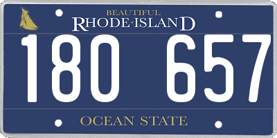 RI license plate 180657