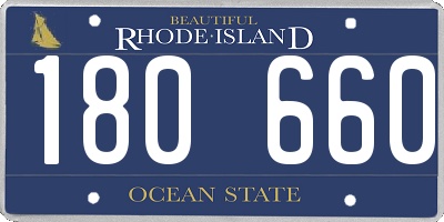 RI license plate 180660