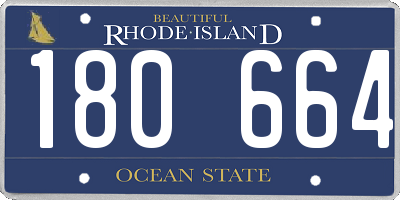 RI license plate 180664